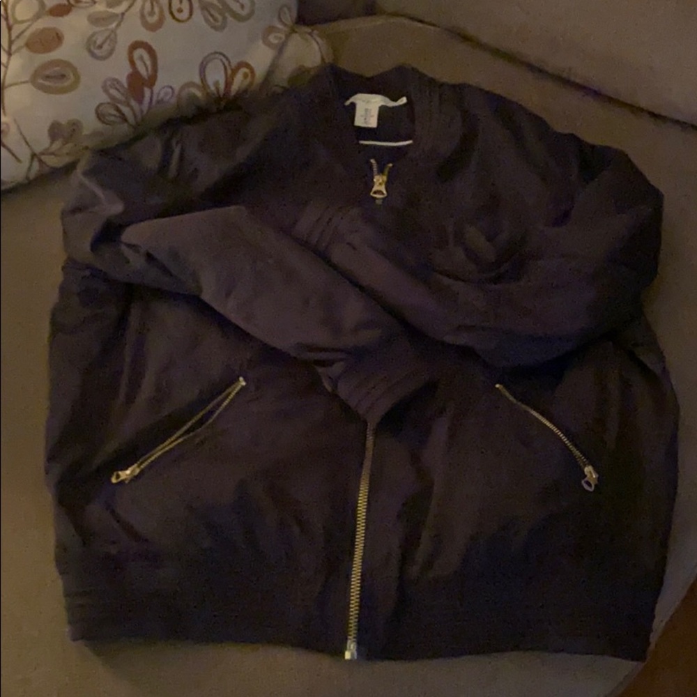 Black bomber jacket size 14